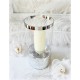 Kerzenständer Glas Bauernsilber Vintage EK*