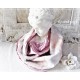 Loop Schal Rosa Violett Ivory Hochzeit Unikat EK*