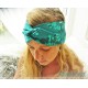 Haarband Stirnband Petrol Unikat Knoten Stirnband Stretchband Turban Elastisch Geschenk  E+K