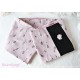 LOOP SCHAL Brautschal Rosa Violett Ivory Rundschal Einzelstück Rosen Altrosa Bestickt Elegant UNIKAT Spitze Damenschal E