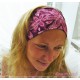Haarband Stirnband Pink Fuchsia Rosa Knoten Stirnband Jersey Turban Stretchband Geblümt Geschenk E+K