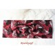 Haarband Stirnband Weinrot Schwarz Ivory Jersey EK*
