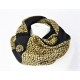 Loop Damenloop Schal Rundschal Frauen Spitze UNIKAT Schwarz Ocker Beige Dots Punkte Spitze Elastisch Frauen Damenschal E+K
