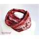 Loop Schal Rostrot Ivory Damen Unikat  E*