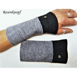 Herren Armstulpen Pulswärmer Walk Grau Schwarz