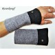 Herren Armstulpen Pulswärmer Walk Grau Schwarz