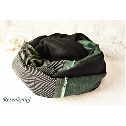Herrenloop Schlauchschal Dunkelblau Schwarz Upcycling Fleece Männer Herren Unikat K