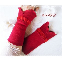 Armstulpen Rot Pulswärmer Walk Stulpen E*