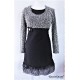 Kleid Schwarz Weiß Gr.36 Upcycling Unikat EK*