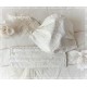 Brautmaske Ivory Spitze Perlen Mundbedeckung