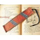 Lesezeichen Rostrot Blau Herren Upcycling K