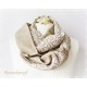 Damenloop Ivory Beige Hellbraun Unikat  K