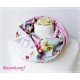Loopschal Hellblau Rosa Rosa Damen K