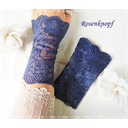 Spitzenstulpen Jeansblau Damen