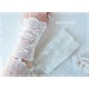 Damen Armstulpen Spitze Ivory Pulswärmer Hochzeit E*
