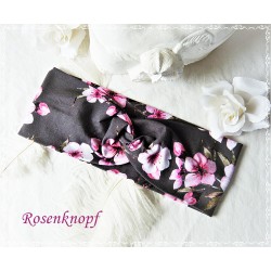 Damen Haarband Stirnband Grau Rosa E*