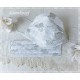 Maske Braut Weiß Silber Mundbedeckung