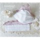 Maske Braut Weiß Rosa Spitze Mundbedeckung