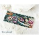 Haarband Petrol Bunt Blumen