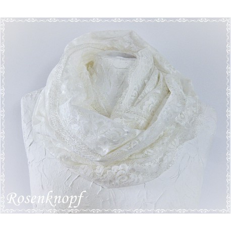 Loopschal Braut Ivory Unikat