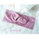 Haarband Stirnband Altrosa Silber Jersey
