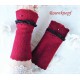 Walk Armstulpen Pulswärmer Rot Schwarz Stulpen *