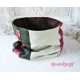 Schlupfschal Herrenloop Beige Rostorange Upcycling  E K