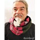 Loop Schal Herren Dunkelrot Ivory Dunkelgrün Upcycling EK