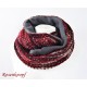 Loopschal Rot Weinrot Schwarz Grau Ivory E K