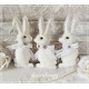 Ostern Stoff Hase Ivory Shabby EK*
