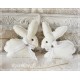 Ostern Stoff Hase Ivory Shabby Spitze EK*