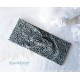 Haarband Stirnband Schwarz Jade Kleckse