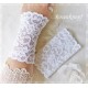 Damen Armstulpen Weiß Pulswärmer Spitze Hochzeit E*