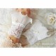 Pulswärmer Armstulpen Hochzeit Weiß Plissée*