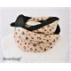 Damenloop Schal Apricot/Puder Schwarz E*