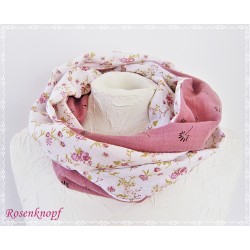 Damen Loop Schal Rosa Weiß Hochzeit E*