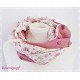 Damen Loop Schal Rosa Weiß Hochzeit E*