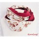 Loop Schal Ivory Rot Altrosa Hochzeit Unikat EK*