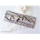 Haarband Stirnband Grau Rosa Punkte E*