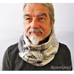 Schlupfschal Herrenloop Grau Ivory EK