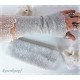 Armstulpen Pulswärmer Hellgrau Hochzeit EK