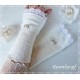 Damen Armstulpen Hochzeit Pulswärmer Walk Ivory Weiß *