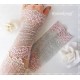 Armstulpen Pulswärmer Hellgrau Rosa Hochzeit E*