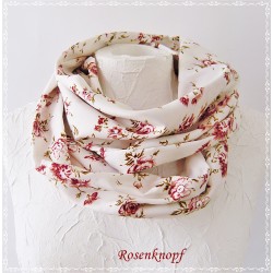 Damen Loop Schal Ivory Altrosa Hochzeit Unikat E*