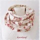 Damen Loop Schal Ivory Altrosa Hochzeit Unikat E*