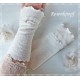 Damen Armstulpen Ivory Hochzeit Walk Pulswärmer *