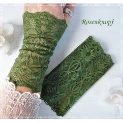 Damen Armstulpen Grün Pulswärmer Hochzeit E*