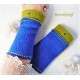 Pulswärmer Armstulpen Walk Stulpen Royalblau Kiwi *