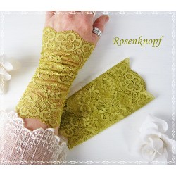 Armstulpen Grün Pulswärmer Hochzeit EK*