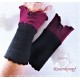 Damen Pulswärmer Armstulpen Walk Schwarz Bordeaux E*